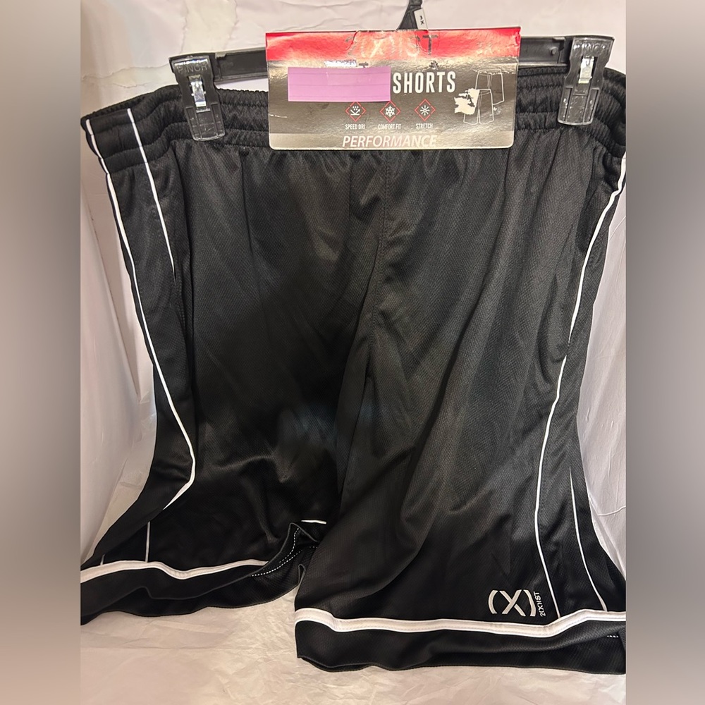 2(X)IST 3X - 1 pair ONLY black shorts elastic waist 22” hemline  11”inseam NEW